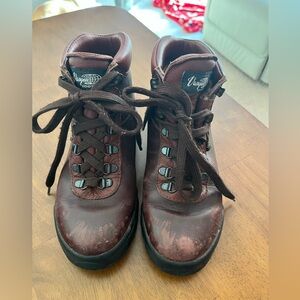 Vintage Vasque Brown Leather Hiking Boots